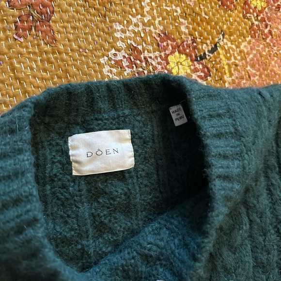 Doen Green Alpaca sweater xs EUC - Picture 2 of 3
